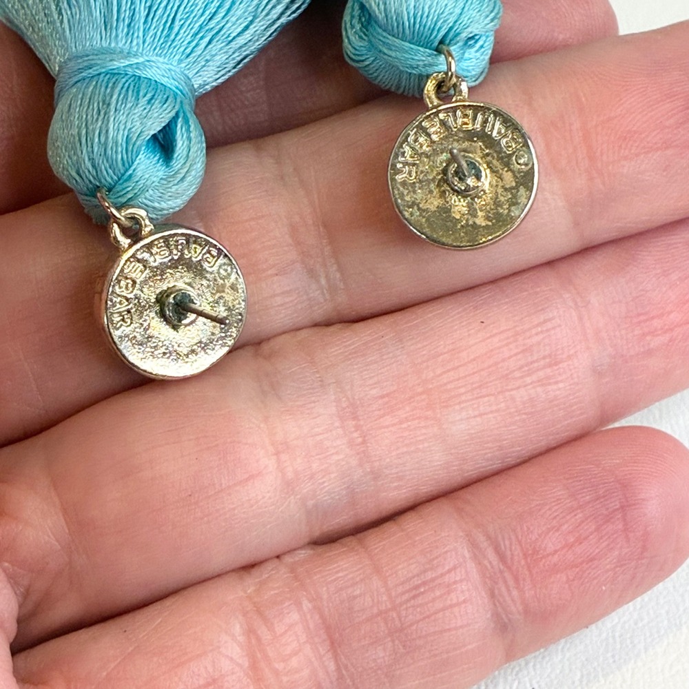 BaubleBar Tassel Earrings Tiered Fringe Turquoise Blue Abalone Shell Statement - Picture 14 of 14